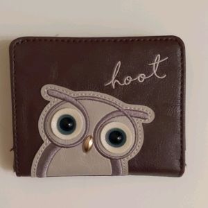 Adorable Owl Billfold Wallet Plum